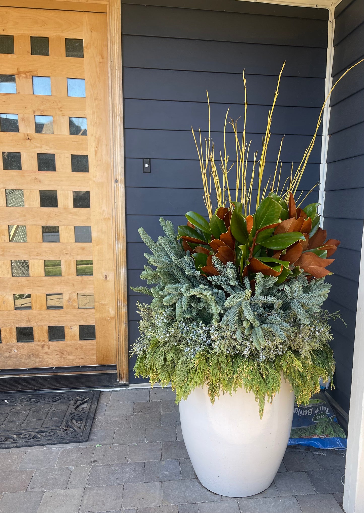 Holiday Porch Pot Installation
