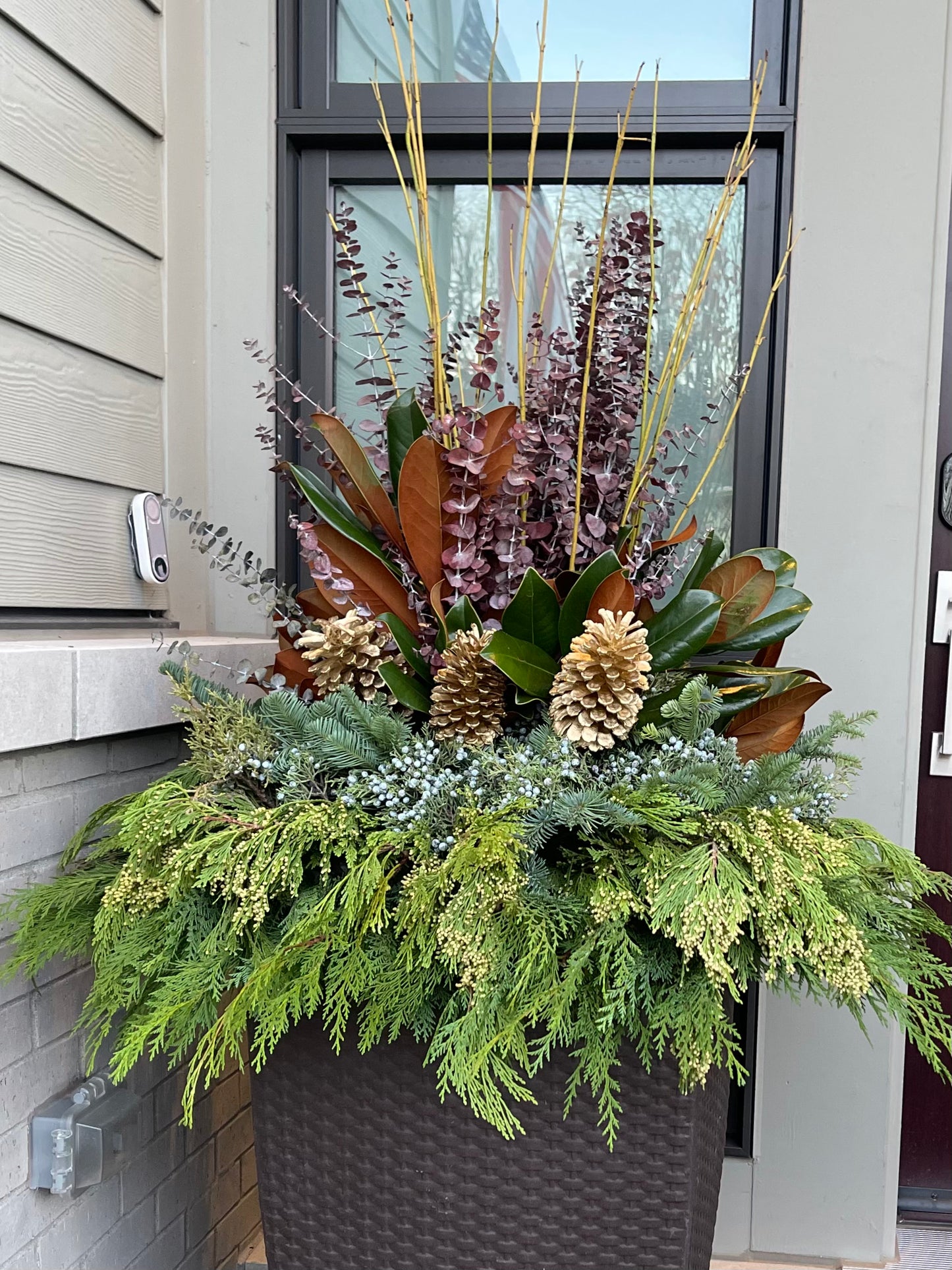 Holiday Porch Pot Installation