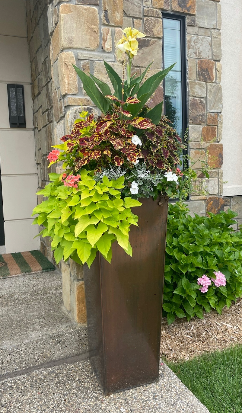 Summer Porch Pot Installation